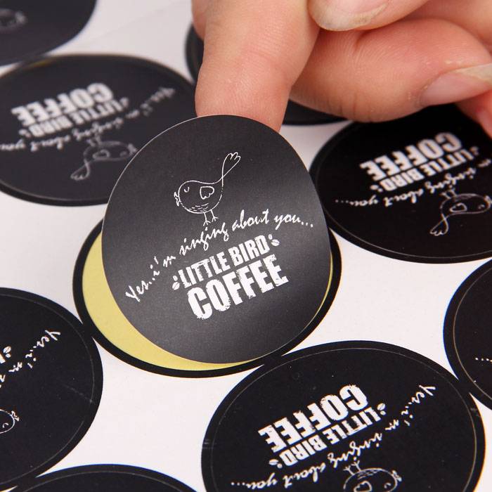 Sticker Promotion 40mm X 40mm Food Products Stickers Labels Round